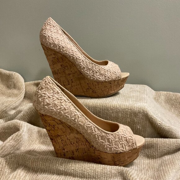 Rue21 ETC Cork Platform, Open Toe, 5" Heel, Shoe - Picture 3 of 5